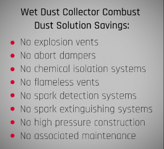 wet dust collector combust dust solution savings