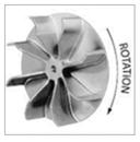 backward curved radial blower wheel